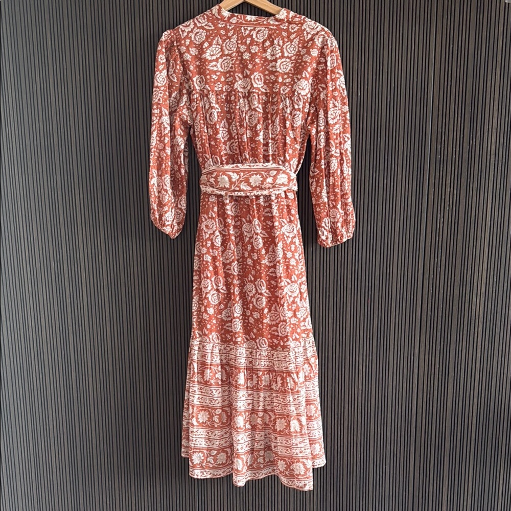Cleobella Elegant Rust Patterned Dress - Picture 4 of 4